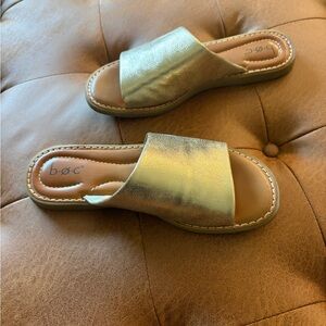 BOC gold colored sandals